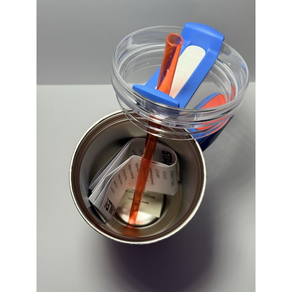 Stanley 2024 Reverb Collection NEON AZURE BLUE 40oz H2.O Quencher Tumbler BNWT - Picture 6 of 6
